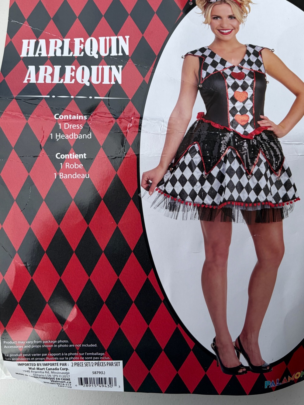 Harlequin halloween costume